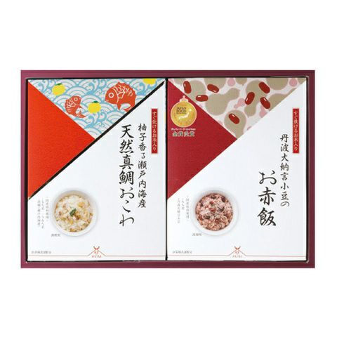 おもてなし2箱セットC （赤飯・真鯛） | アルファー食品